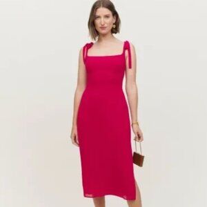 Reformation Besse Dress in Rhubarb *NEW*